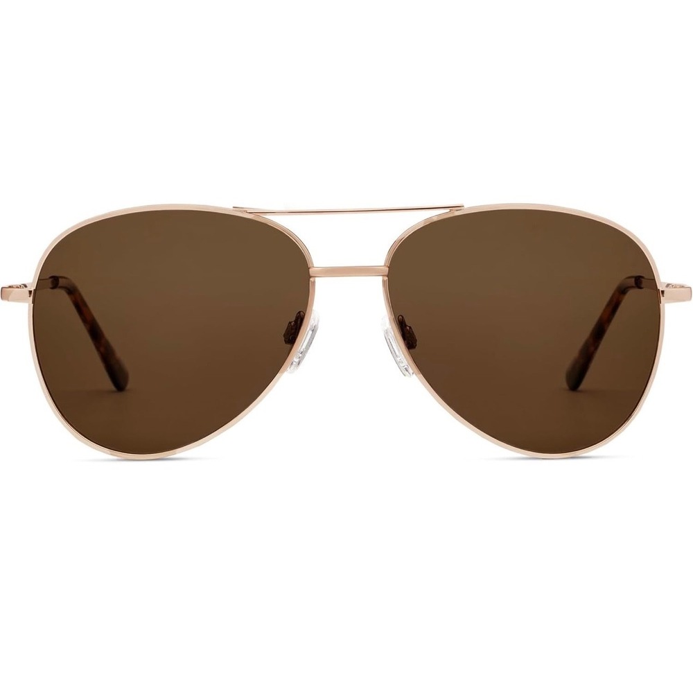 Peepers by PeeperSpecs Womens Ultraviolet Bifocal Aviator Sunglasses Gold +2.50